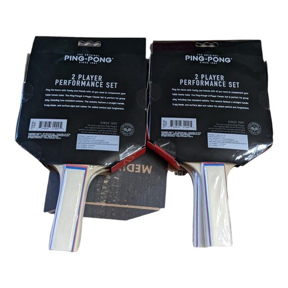 The Original PING PONG (2)2-Player Performance Sets - 4 Racket/Paddle Pack - Picture 2 of 2